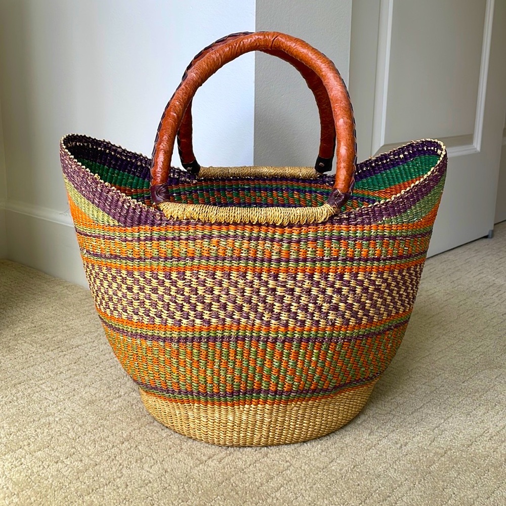 Nigerian Woven Grass Basket